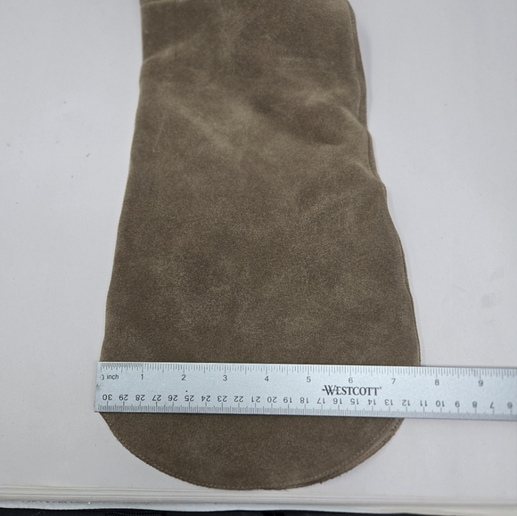 Steve Madden Bixby Womens Knee High Boots Sz 9.5M Tan Leather Pull On Block Heel - Picture 12 of 12